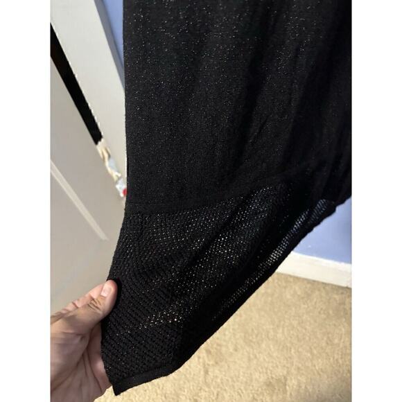 Zac Posen / Target Womens Size M Off Shoulder Sheer Black Metallic Mini Dress - Picture 4 of 9